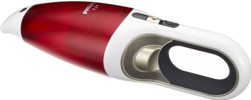 Philips FC6144/01 Akkusauger (ohne Beutel, 7,2V NiMH-Akku, 2-stufig) rot/weiß