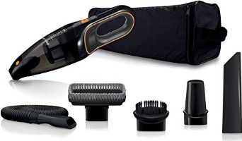 Philips FC6149/01 Autostaubsauger (Akku Handstaubsauger, beutellos, 12V NiMH, mit Zubehör Kit) schwarz