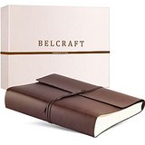 Vietri Fotoalbum aus recyceltem Leder, Handgearbeitet in klassischem italienischem Stil, Geschenkschachtel inklusive, A4 (23x30 cm) Braun