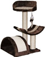 Kerbl 82529 Kratzbaum Safari 38 x 38 x 60 cm dunkelbraun mit borte