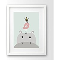 Kinderposter Nilpferd und Freunde