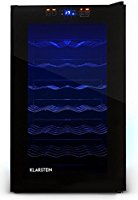 Klarstein MKS-2 28 Weink&uuml;hlschrank Getr&auml;nkek&uuml;hlschrank (70L f&uuml;r 28 Flaschen, 6 Regaleinsch&uuml;be, Touchpad-Steuerung, blauen LED-Rampenlicht) schwarz