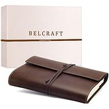 Vietri Classico A5 mittelgroßes Notizbuch aus recyceltem Leder, Handgearbeitet in klassischem Italienischem Stil, Geschenkschachtel inklusive, Tagebuch A5 (15x21 cm) Braun