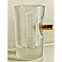 Jägermeister ShotGlas mit realem Jagd Geschoß Projektil 8×57 JS Geschenkidee