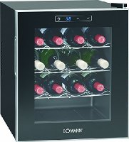 Bomann KSW 344 Weink&uuml;hlschrank Freistehend / A / 131 kWh/Jahr / 52.0 cm / 16 Flaschen / elektronische Temperatursteuerung und -einstellung / schwarz