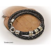 Lederarband für Männer mit Gravur, Herrenarmband