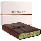 Venezia Romantica A5 mittelgroßes Notizbuch aus Leder, Handgearbeitet in klassischem Italienischem Stil, Geschenkschachtel inklusive, Tagebuch, Lederbuch A5 (15x21 cm) Braun