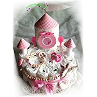 Windeltorte Schloß Rosa Handmade by Sinchns Bastelzauber