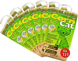 6x12 =72 Liter CORNCAT NATURSTREU &Ouml;KO-PLUS GREEN CAT`S KATZENSTREU - BEST STREU GREENCAT - kostenloser Versand innerhalb Deutschlands (au&szlig;er Inseln)