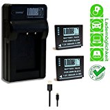 2x LOOKit Premiumakku BLG10 + LOOKit Ladeger&auml;t (handy standard) f&uuml;r Panasonic DMC TZ81 / Panasonic DMC TZ101 TZ81 GF6 GX7 GX80 LX100 - 100% dekodiert - mit Infochip - "neueste Generation" tz101