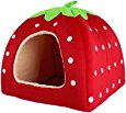 Sch&ouml;ne Strawberry weicher Kaschmir Warm Pet Nest Hund, Katze, Bett klappbar Red