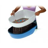 Trixie 40152 Berto Katzentoilette, 39 &times; 22 &times; 59 cm, hellblau/dunkelblau/granit