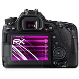 atFoliX Panzerglasfolie Canon EOS 80D Glasfolie - 1er Set - FX-Hybrid-Glass ultrad&uuml;nn und superhart