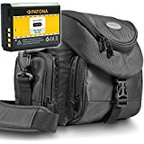 KIT Mantona Premium System Tasche schwarz + PATONA Akku f&uuml;r CANON LP-E10 F&uuml;r CANON EOS 1100D 1200D