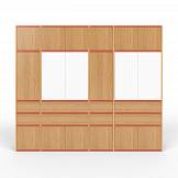 mycs Schrankwand Buche  - MDF - konfigurierbar