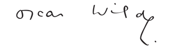 Oscar Wilde Signature
